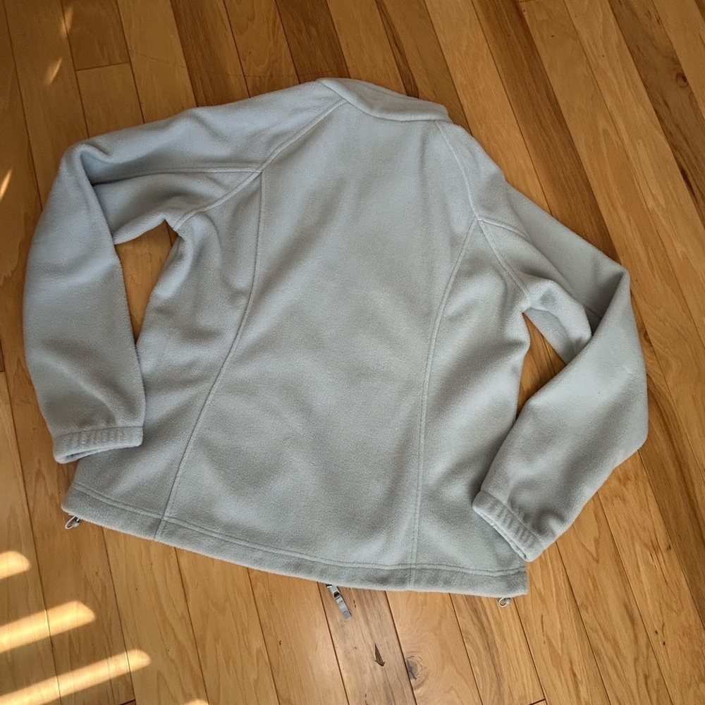 Columbia Light Grey Benton Springs Full Zip Fleece Jacket Size XL Granola Girl - Picture 9 of 9